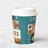 Gobelets En Papier Citations de café coloré (Droite)