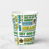 Gobelets En Papier Citations de pique-nique de Yogi Bear et Motif d'e (Verso)