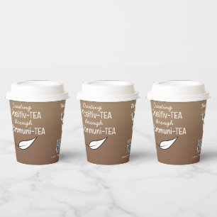 Gobelets En Papier Citations De Thé Papier Personnalisé Tasses De Thé