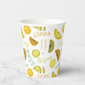Gobelets En Papier Citron et citron vert Motif (Droite)