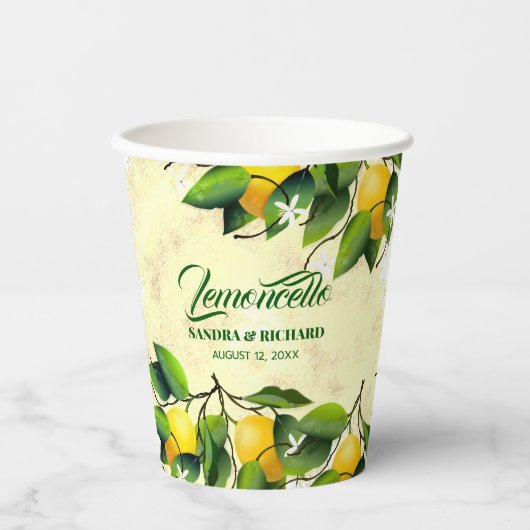 Gobelets En Papier Citron Fruit Citron Citroncello (Recto)