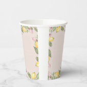 Gobelets en papier citron rose (Gauche)