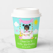 Gobelets En Papier Citronade rose Stand Anniversaire Fille de peau fo (Recto)