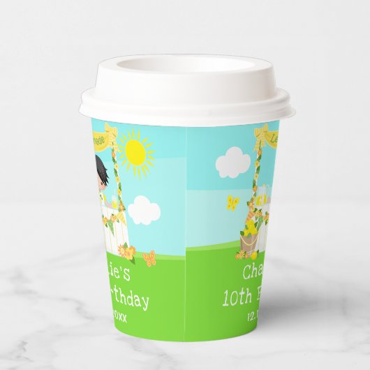 Gobelets En Papier Citronade Stand Birthday Black Hair Boy (Droite)