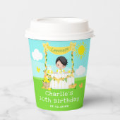 Gobelets En Papier Citronade Stand Birthday Black Hair Boy (Recto)