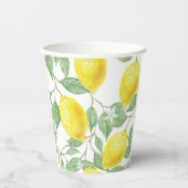 Gobelets En Papier Citrons et Feuille Conception tasse de papier (Recto)