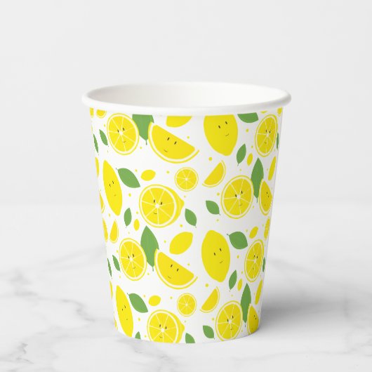 Gobelets En Papier Citrons mignons (Verso)