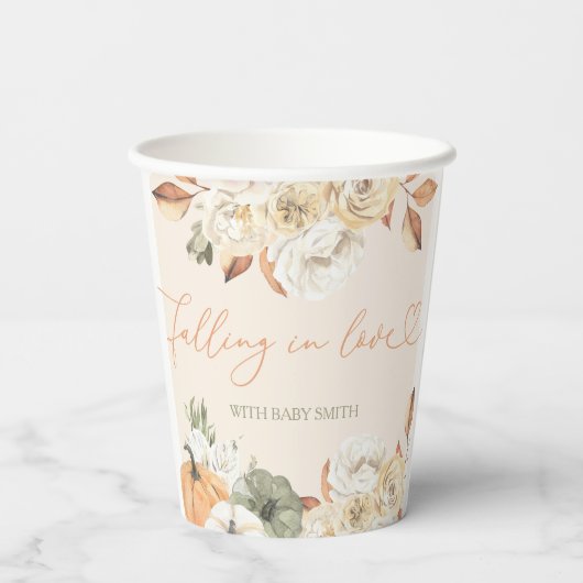 Gobelets En Papier Citrouille Automne  Automne Baby shower (Verso)