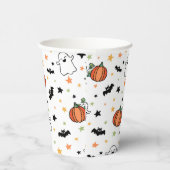 Gobelets En Papier Citrouille Bats Ghosts mignon Motif Halloween (Droite)