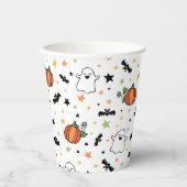 Gobelets En Papier Citrouille Bats Ghosts mignon Motif Halloween (Recto)