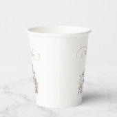 Gobelets En Papier Citrouille blanche de coup de foudre (Droite)