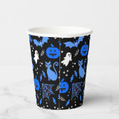 Gobelets En Papier Citrouille bleu pâle Fantôme Motif d'Halloween (Droite)