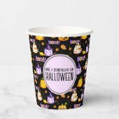 Gobelets En Papier Citrouille costume Halloween sympa (Verso)