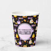 Gobelets En Papier Citrouille costume Halloween sympa (Recto)