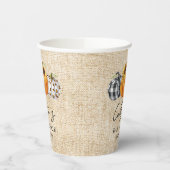 Gobelets En Papier Citrouille d'automne Sunflower Burlap Baby Sprinkl (Gauche)