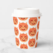 Gobelets En Papier Citrouille de chats d'Halloween (Verso)