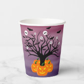 Gobelets En Papier Citrouille d'Halloween Jack o’ Lanterne Dead Tree (Verso)