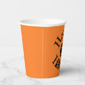 Gobelets En Papier Citrouille d'Halloween Orange moderne (Droite)