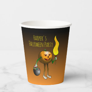 Gobelets En Papier Citrouille d'Halloween pour une tournée de 'des fr