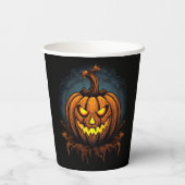 Gobelets En Papier citrouille éffrayant (Verso)