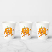 Gobelets En Papier Citrouille en cours d'exécution