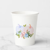 Gobelets En Papier Citrouille Genre révéler bleu rose automne (Recto)