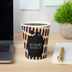 Gobelets En Papier Citrouille Géométrique Violette Halloween Mignonne