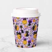 Gobelets En Papier Citrouille halloween Candy Black Cats (Recto)