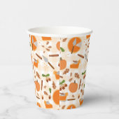 Gobelets En Papier Citrouille Pie Automne Motif d'automne (Droite)
