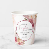 Gobelets En Papier Citrouille rose automne Floral Twin Girl Baby show (Verso)