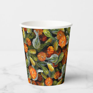 Gobelets En Papier Citrouille, Squash Coupes de papier de récolte d'a