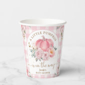 Gobelets En Papier Citrouille sur le chemin Baby shower fille rose au (Verso)