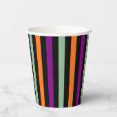 Gobelets En Papier Citrouille, violet, vert et noir (Verso)