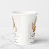 Gobelets En Papier Citrouilles blancs tomber dans l'amour Baby shower (Droite)