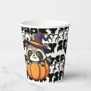 Gobelets En Papier Citrouilles de raton laveur d'Halloween Sombres