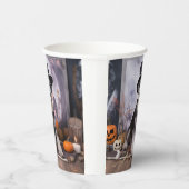 Gobelets En Papier Citrouilles de Schnauzer miniature Halloween (Droite)