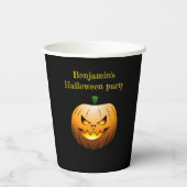 Gobelets En Papier Citrouilles d'Halloween (Verso)