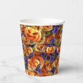 Gobelets En Papier Citrouilles d'Halloween (Verso)