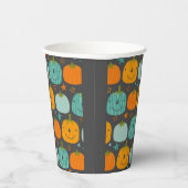 Gobelets En Papier Citrouilles d'Halloween très heureux (Droite)
