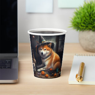 Gobelets En Papier Citrouilles Shiba Inu Halloween Épouvantables