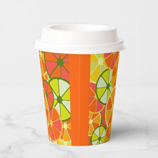 Gobelets En Papier Citrus à découpe brillante Tasse à papier (Droite)