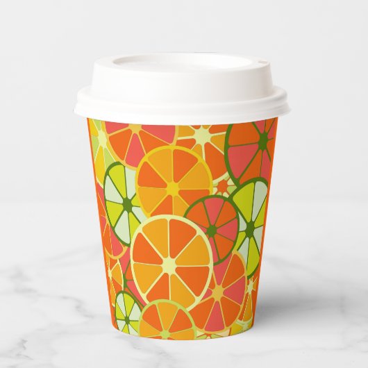 Gobelets En Papier Citrus à découpe brillante Tasse à papier (Recto)