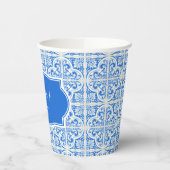 Gobelets En Papier Citrus bleu méditerranéen Fête des mariées citron (Gauche)