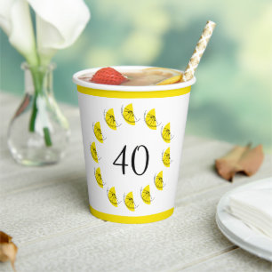 Gobelets En Papier Citrus Citron Cercle Âge 40