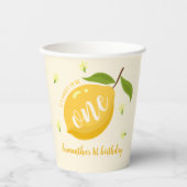 Gobelets En Papier Citrus citron mignonne 1er anniversaire (Recto)