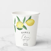 Gobelets En Papier Citrus Lemon - Le baby shower principal de Mama (Verso)