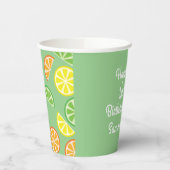 Gobelets En Papier Citrus Slice Fête d'anniversaire de l'enfant (Gauche)