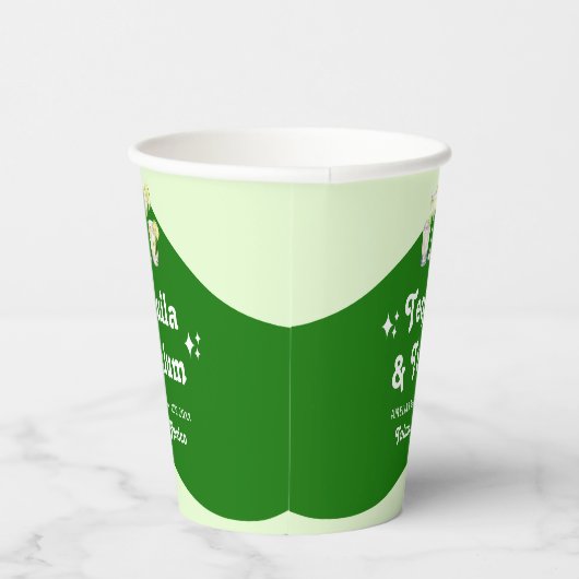 Gobelets En Papier Citrus vert citron Tequila & Tulum Bachelorette (Droite)