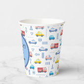 Gobelets En Papier City Transport Camion Deuxième fête d'anniversaire (Gauche)