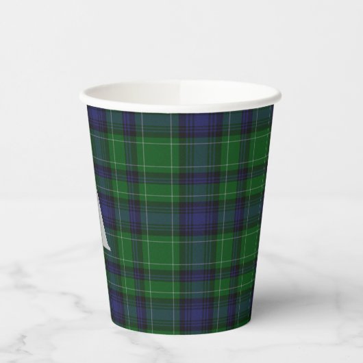 Gobelets En Papier Clan Abercrombie Plaid Monogrammé (Gauche)